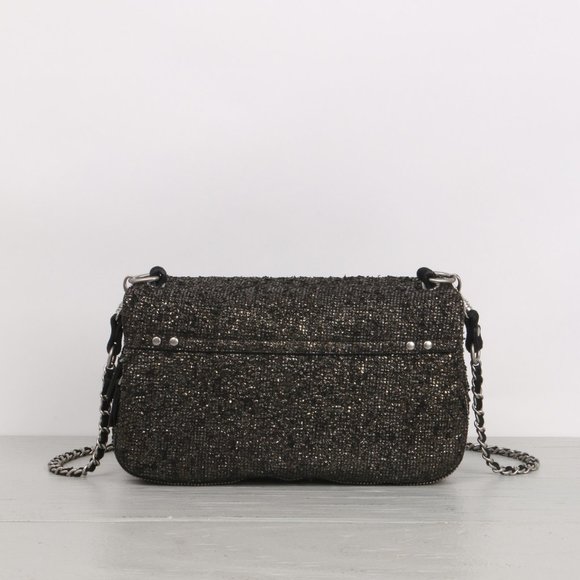 RARE NWT Jerome Dreyfuss Bobi bag in black Lamine suede - Picture 15 of 15